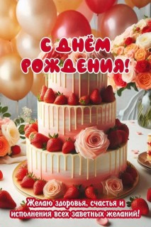 день рождения шары торт универсальное