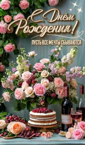 день рождения розы торт